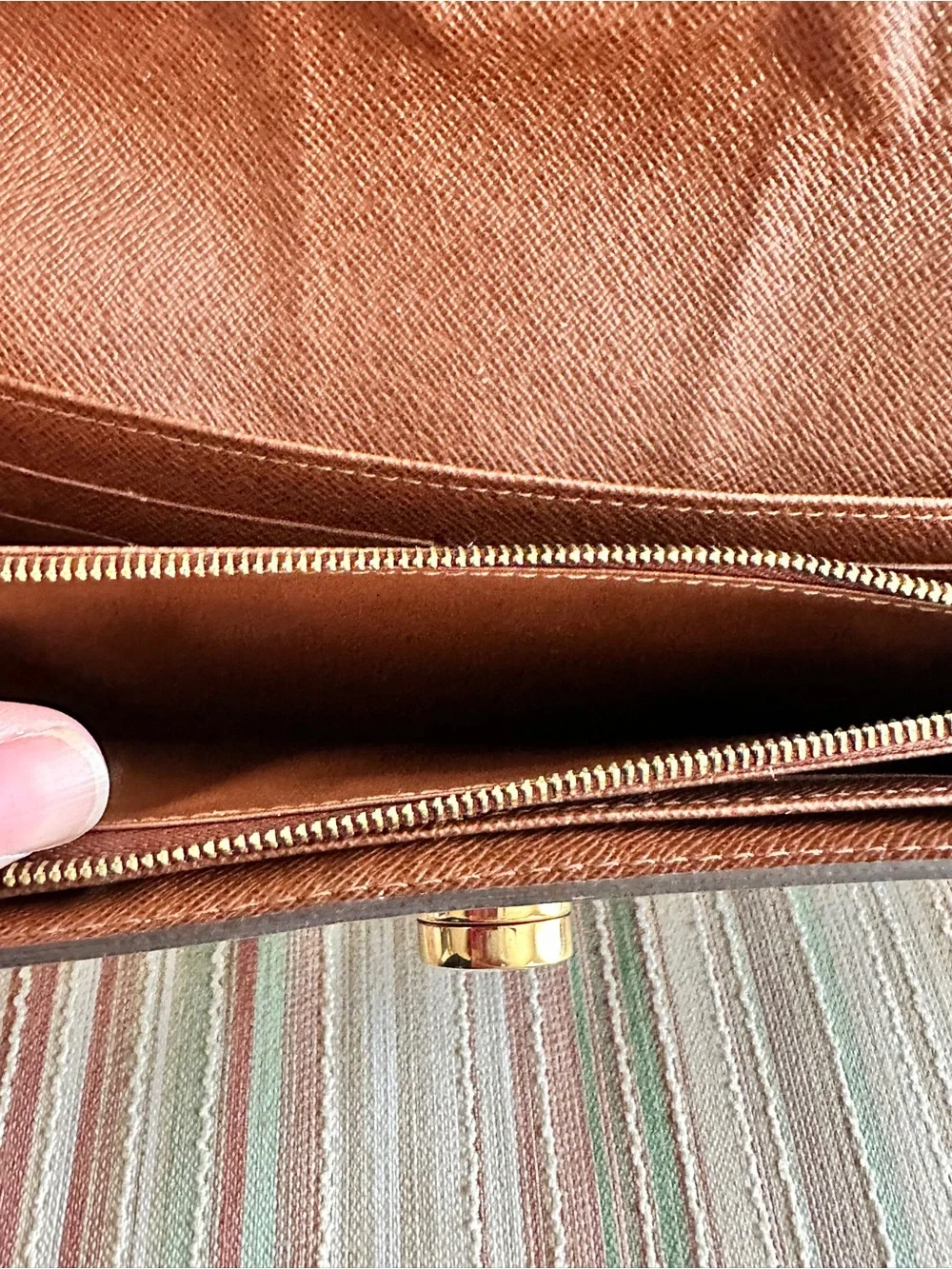 Louis Vuitton Boetie Wallet Monogram canvas Turn Lock Closure Zip Coin Pocket